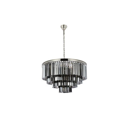 Elegant Lighting Sydney 17 Light 32" Wide Crystal Chandelier with Silver Shade Royal Cut Crystals