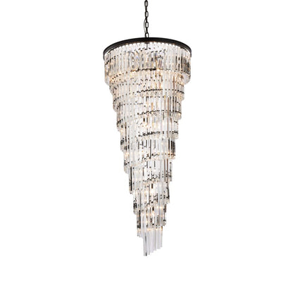 Elegant Lighting Sydney 35 Light 30" Wide Crystal Waterfall Chandelier