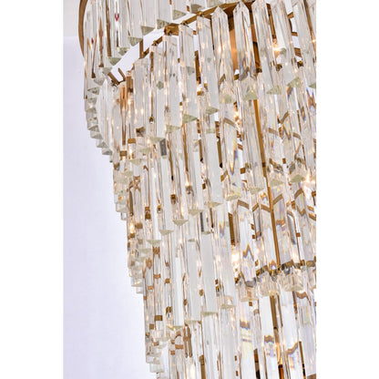Elegant Lighting Sydney 35 Light 30" Wide Crystal Waterfall Chandelier