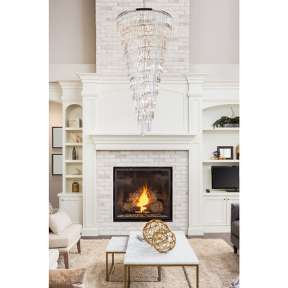 Elegant Lighting Sydney 42 Light 37" Wide Crystal Waterfall Chandelier