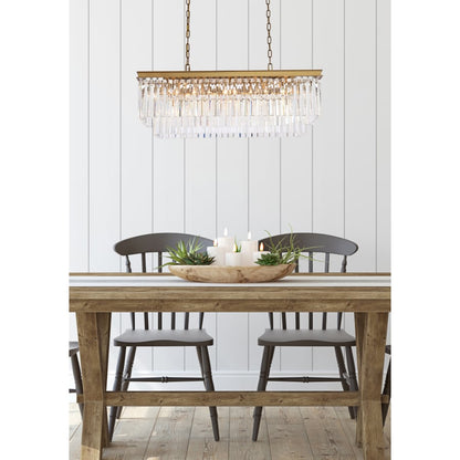 Elegant Lighting Sydney 12 Light 40" Wide Crystal Waterfall Chandelier