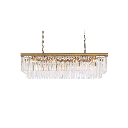 Elegant Lighting Sydney 12 Light 50" Wide Crystal Waterfall Chandelier