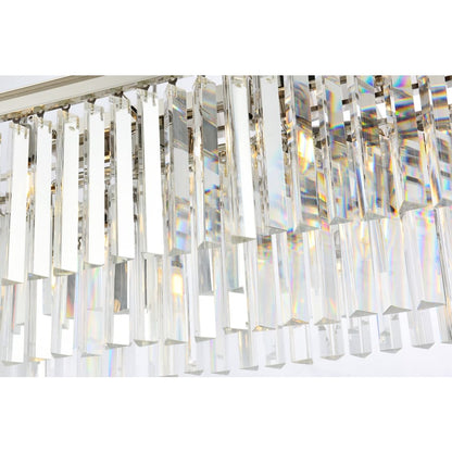 Elegant Lighting Sydney 12 Light 50" Wide Crystal Linear Chandelier with Clear Royal Cut Crystals