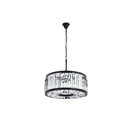 Elegant Lighting Chelsea 8 Light 28" Wide Crystal Drum Chandelier with Clear Royal Cut Crystals