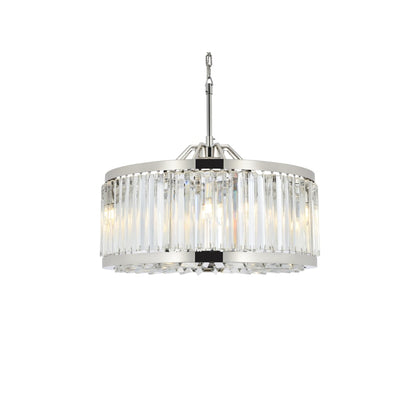 Elegant Lighting Chelsea 8 Light 28" Wide Crystal Drum Chandelier with Clear Royal Cut Crystals