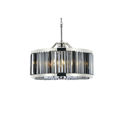 Elegant Lighting Chelsea 8 Light 28" Wide Crystal Drum Chandelier with Silver Shade Royal Cut Crystals