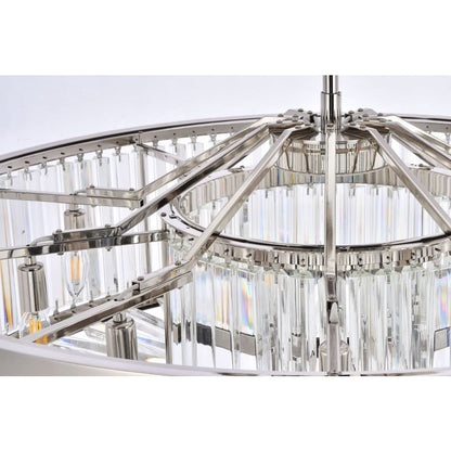 Elegant Lighting Chelsea 10 Light 44" Wide Crystal Drum Chandelier with Clear Royal Cut Crystals