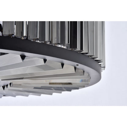 Elegant Lighting Chelsea 10 Light 44" Wide Crystal Drum Chandelier with Silver Shade Royal Cut Crystals