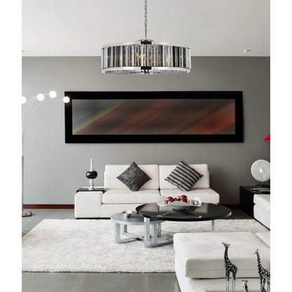 Elegant Lighting Chelsea 10 Light 44" Wide Crystal Drum Chandelier with Silver Shade Royal Cut Crystals