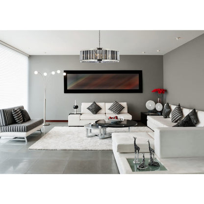 Elegant Lighting Chelsea 10 Light 44" Wide Crystal Drum Chandelier with Silver Shade Royal Cut Crystals