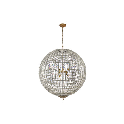 Elegant Lighting Olivia 8 Light 36" Wide Crystal Globe Chandelier with Clear Royal Cut Crystals