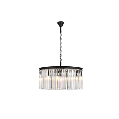 Elegant Lighting Sydney 8 Light 32" Wide Crystal Drum Chandelier with Clear Royal Cut Crystals