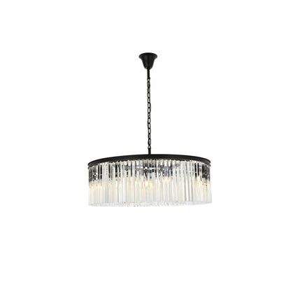 Elegant Lighting Sydney 10 Light 44" Wide Crystal Drum Chandelier with Clear Royal Cut Crystals