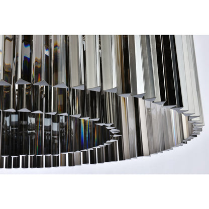Elegant Lighting Sydney 10 Light 44" Wide Crystal Drum Chandelier with Silver Shade Royal Cut Crystals