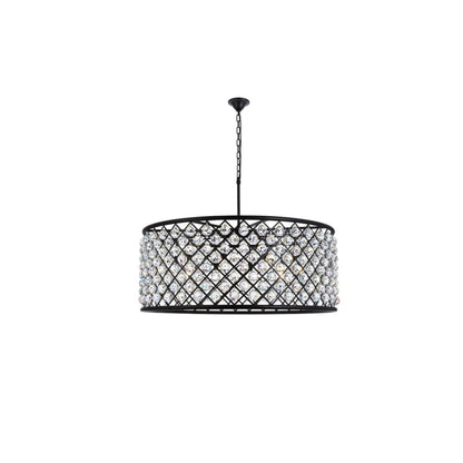 Elegant Lighting Madison 10 Light 44" Wide Crystal Drum Chandelier with Clear Royal Cut Crystals
