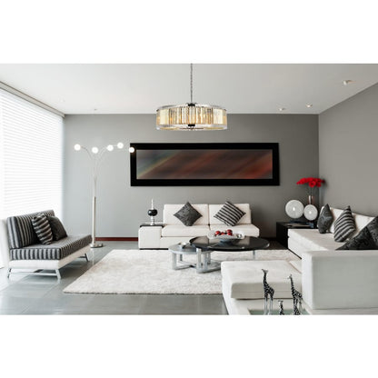 Elegant Lighting Chelsea 10 Light 44" Wide Crystal Drum Chandelier with Golden Teak Royal Cut Crystals