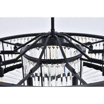 Elegant Lighting Chelsea 10 Light 44" Wide Crystal Drum Chandelier with Clear Royal Cut Crystals