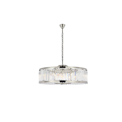 Elegant Lighting Chelsea 10 Light 44" Wide Crystal Drum Chandelier with Clear Royal Cut Crystals