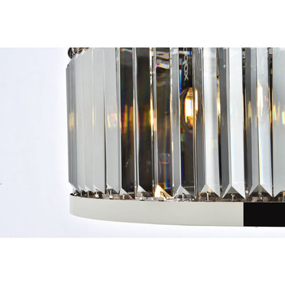 Elegant Lighting Chelsea 10 Light 44" Wide Crystal Drum Chandelier with Silver Shade Royal Cut Crystals