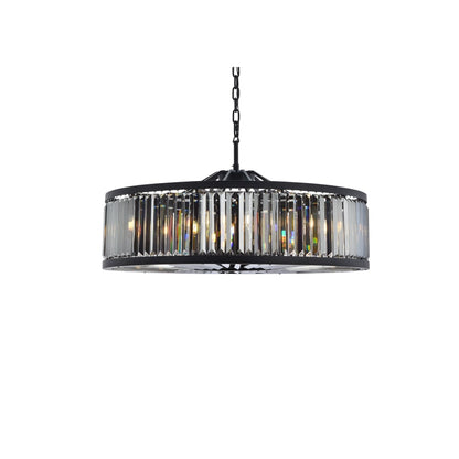 Elegant Lighting Chelsea 10 Light 44" Wide Crystal Drum Chandelier with Silver Shade Royal Cut Crystals