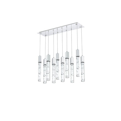 Elegant Lighting Aurora 42" Wide Crystal Linear Pendant