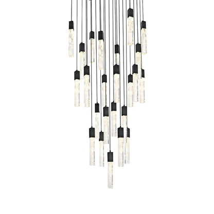 Elegant Lighting Aurora 30" Wide Crystal Multi Light Pendant
