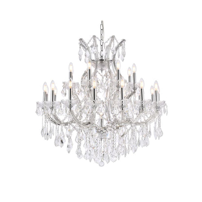 Elegant Lighting Maria Theresa 24 Light 36" Wide Crystal Chandelier with Clear Royal Cut Crystals