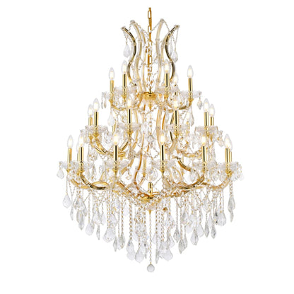 Elegant Lighting Maria Theresa 28 Light 38" Wide Crystal Chandelier with Clear Royal Cut Crystals