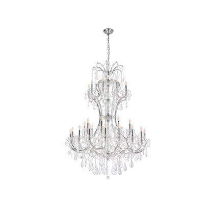 Elegant Lighting Maria Theresa 36 Light 46" Wide Crystal Chandelier with Clear Royal Cut Crystals