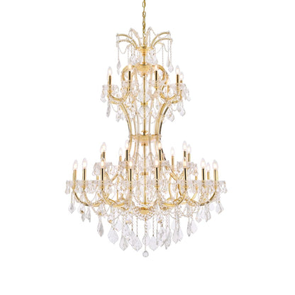 Elegant Lighting Maria Theresa 36 Light 46" Wide Crystal Chandelier with Clear Royal Cut Crystals