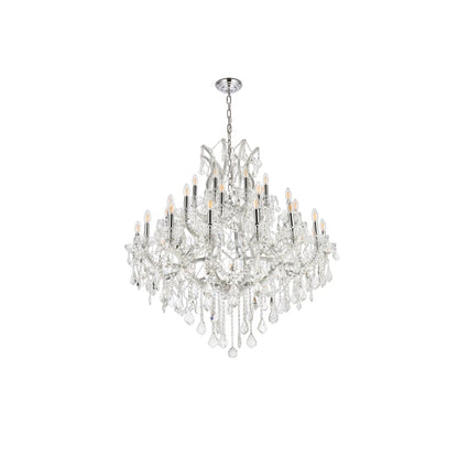 Elegant Lighting Maria Theresa 37 Light 44" Wide Crystal Chandelier with Clear Royal Cut Crystals