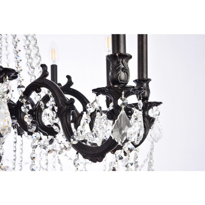 Elegant Lighting Rosalia 10 Light 28" Wide Crystal Chandelier with Clear Royal Cut Crystals