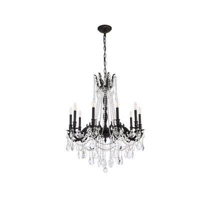 Elegant Lighting Rosalia 10 Light 28" Wide Crystal Chandelier with Clear Royal Cut Crystals