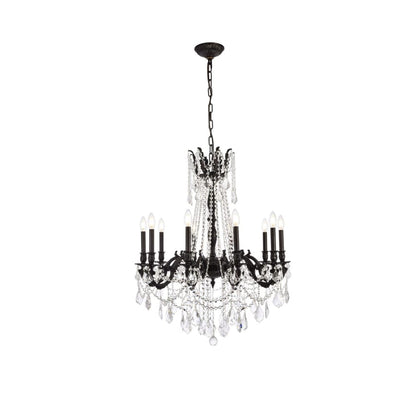 Elegant Lighting Rosalia 10 Light 28" Wide Crystal Chandelier with Clear Royal Cut Crystals