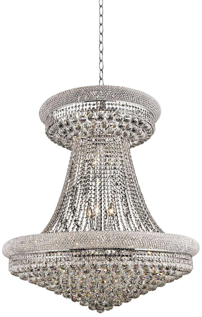 Elegant Lighting Primo 36" Wide Chrome and Clear Crystal Chandelier