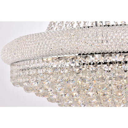 Elegant Lighting Primo 32 Light 30" Wide Crystal Empire Chandelier with Clear Royal Cut Crystals