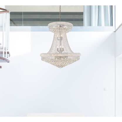 Elegant Lighting Primo 28 Light 36" Wide Crystal Empire Chandelier with Clear Royal Cut Crystals