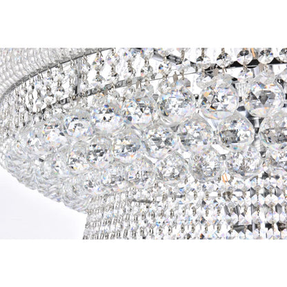 Elegant Lighting Primo 48 Light 54" Wide Crystal Empire Chandelier with Clear Royal Cut Crystals