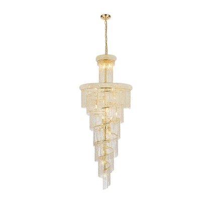 Elegant Lighting Spiral 28 Light 30" Wide Crystal Chandelier with Clear Royal Cut Crystals