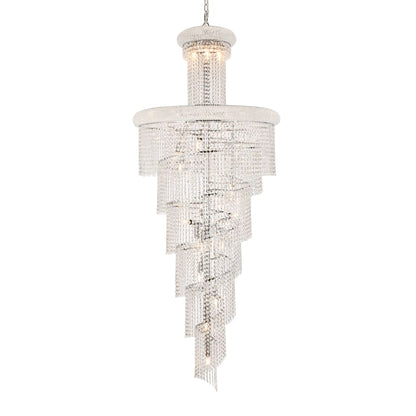 Elegant Lighting Spiral 28 Light 30" Wide Crystal Chandelier with Clear Royal Cut Crystals