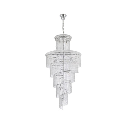 Elegant Lighting Spiral 41 Light 48" Wide Crystal Chandelier with Clear Royal Cut Crystals