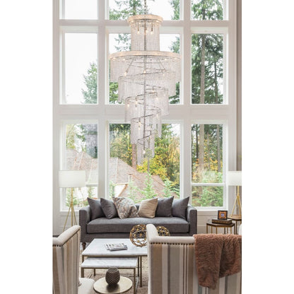 Elegant Lighting Spiral 41 Light 48" Wide Crystal Chandelier with Clear Royal Cut Crystals
