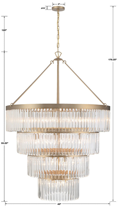 22 Light Modern Gold Chandelier