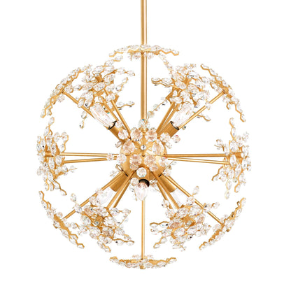 Esteracae 18"H x 18"W 6-Light Crystal Pendant in Heirloom Gold