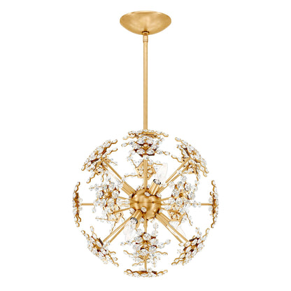 Esteracae 18"H x 18"W 6-Light Crystal Pendant in Heirloom Gold
