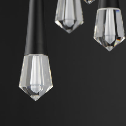 ET2 Pierce 25" Wide LED Crystal Multi Light Pendant