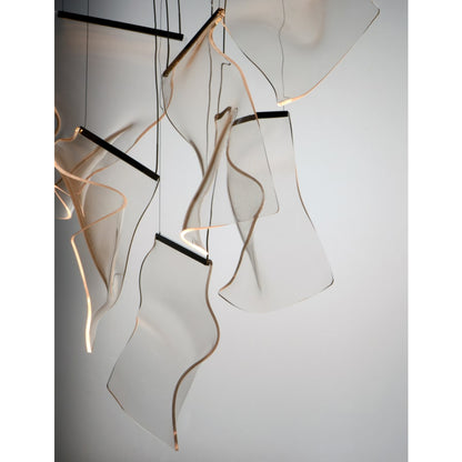ET2 Rinkle 28" Wide LED Multi Light Abstract Pendant