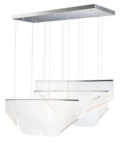 ET2 Rinkle 14 1/4" Wide Polished Chrome 3-Light LED Pendant