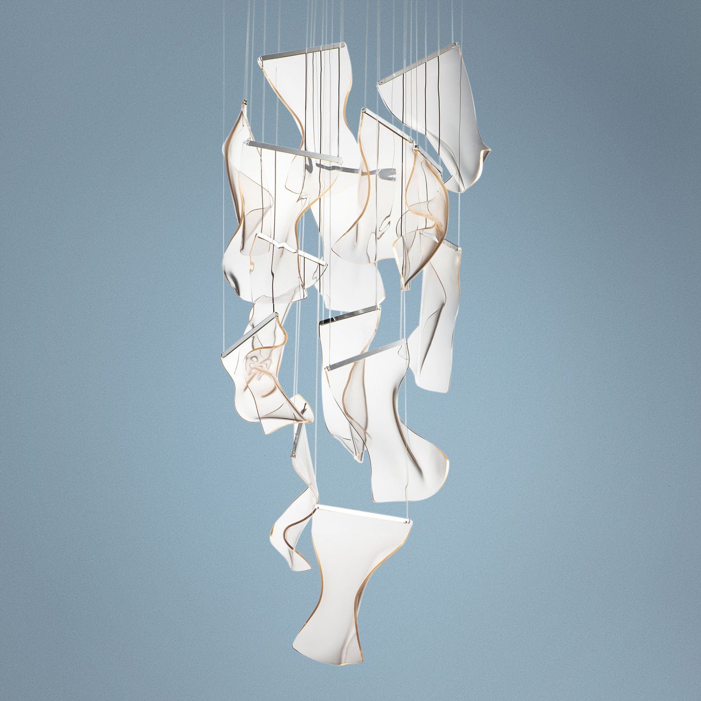 ET2 Rinkle 27 1/2" Polished Nickel LED Modern Multi-Light Pendant