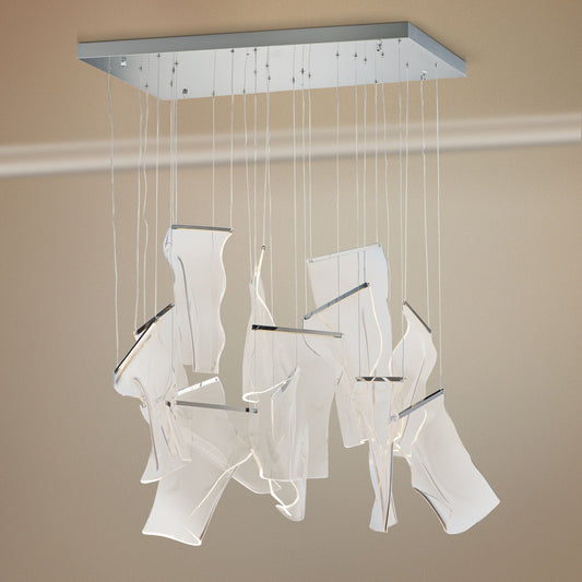 ET2 Rinkle 35 1/2" Wide Polished Chrome 13-Light LED Pendant